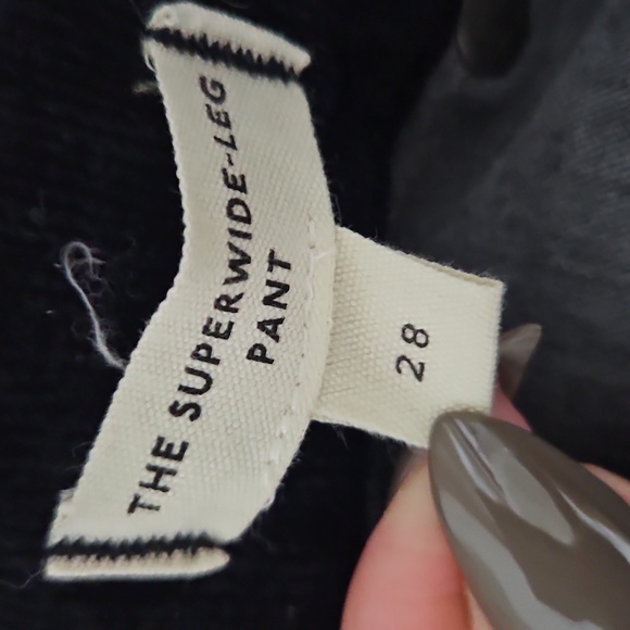 Madewell Superwide Leg Black Corduroy Pant 28 NWOT - Picture 3 of 7